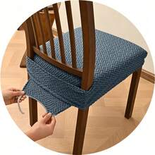Modern Solid Color Jacquard T-Shaped High Elasticity Chair Covers, 2pcs Elastic Dining Chair Back Cushion Covers, Soft Removable Dining Chair Covers, Dining Chair Pad Protector (Back Cover, Multiple Colors Available) - Chair Cover - View 9