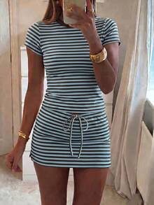 Rayures bleues et brunes