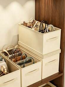 1pc Bag Organizer Divider Box, Underbed Storage Box, Bag Storage Organizer, Vertical Compartments Without Scratching, Foldable Storage, Space-Saving, Easy To Carry, Suitable For Students, Bedroom, Dorm, Wardrobe Organization, Keep Closet Tidy, Clothing Storage, Dorm Storage Organizer, Storage, Back To School, Halloween - Multicolor - View 10