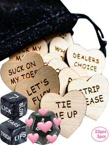 23pcs/3pcs English Adult Game Cards, Board Game, Couples Sex Game Cards, Bedroom Flirting Adult Game, Sex Toys, Adult Products, Sex Dice, Couples Sex Position Dice - One Size Fits All - View 2