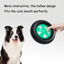 A Tire-Shaped Flying Disc, Durable And Made Of Material. It's A Pet Toy That Can Be Played Independently, Relieving Boredom Through Chewing, Also Serves As A Teething Toy, Interactive Toy, Companion Toy, Perfect Gift For Dogs, Dog Companion Toy Or Training Toy, Suitable For Medium To Large Dogs. - Multicolor - View 7