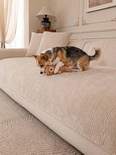 1pc All-Season Comfortable Sofa Seat Cover, Modern Minimalist Non-Slip Sofa Cushion Cover, Dust-Proof, Dirt-Resistant, Machine Washable, Hand Washable, Fresh Fashionable Soft Non-Fading Non-Shedding Sofa Cover, Bedroom Decor, Pet-Friendly Protective Cover, Adjustable Corner Sofa Cover Suitable For Bedroom, Office, Living Room Combination Furniture, L-Shaped Sofa And 1234-Seater Sofa