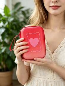 Heart Gradient Digital Storage Bag, Hard Shell Storage Box For Data Cables And Chargers - Multicolor - View 3