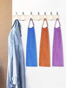 Long Mesh Back Bath Scrub Towel Set, Double Sided Gentle & Rough Exfoliating Shower Scrubber With Hanging Strap, Multi-Use Body Loofah Towel Sponge For Daily Skin Care - View 5