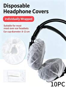 10pcs,30PCS Disposable Earphone Covers,Non-Woven Fabric Headphone Covers For Internet Cafe,Gaming Hotel,Aviation Headset,Dust-Proof,Sweat-Proof,Effectively Reduce Earphone Wear - A - View 18