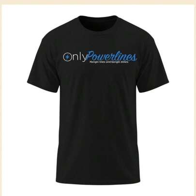Men Top T Shirt Only Powerlines Hangin Lines And Bangin Dimes Graphic Tee Cool …