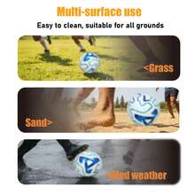 1pc Event-Level No. 5 Football, With Seamless Hot Bonding Technology, High-Quality Wear-Resistant PU, 1.5m High Rebound, Stable Flight Trajectory, Specially Designed For Adult Competition Training, And Suitable For Various Field Requirements. - Blue - View 7