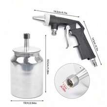 Druckluft-Saugsandstrahler Mit 6-mm-Düse & 1-Liter-Tank, 1/4"-Schnellkupplung, Tragbare Sandstrahlpistole Zum Entrosten & Entlacken – Ideal Für Autokarosseriearbeiten, Metallaufbereitung & Heimwerkstatt-Restaurierungsprojekte - Polen - Übersicht 3