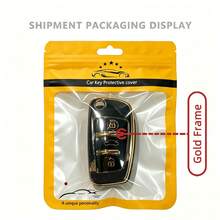 1pc Car Key Case-Exquisite Print,Suitable For Audi A3 8P, A6 C6, Q3 8U, A1 8X, Q7 4L, TT 8J, R8 42.Advanced Soft-Touch, Does Not Block Signal, Unisex. - Audi 3 Button Model CA - View 22