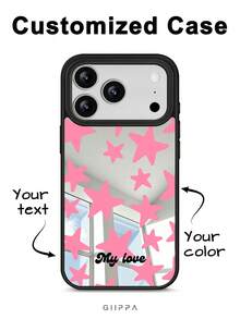 GIIPPA 1 buah Casing Ponsel Kustom Motif Bintang Cermin, Kompatibel dengan iPhone 17/16/15/14/13/12/11 Pro Max Air, Hadiah Kembali ke Sekolah, Hadiah Wisuda, Hadiah Liburan, Hadiah Hari Valentine, Hadiah Ulang Tahun - MultiWarna - View 1