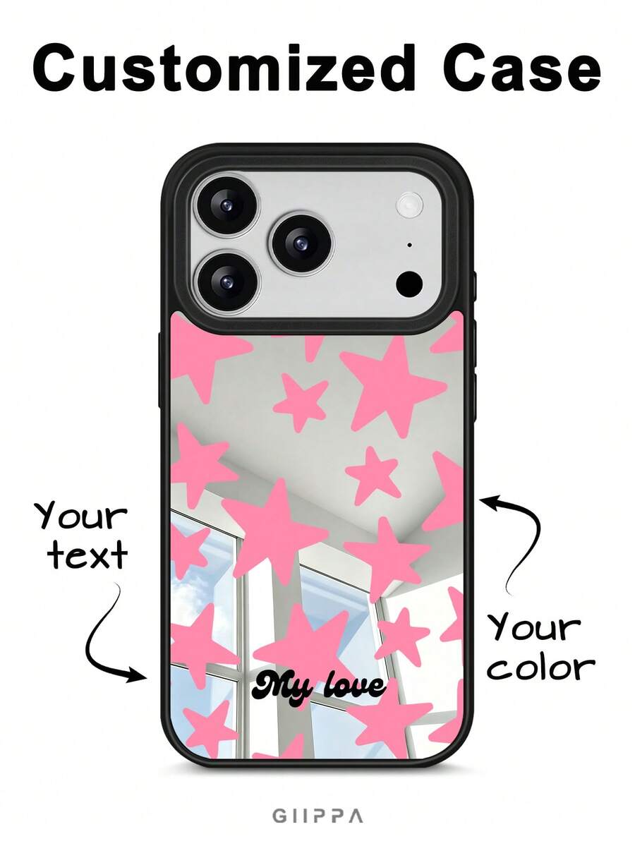 GIIPPA 1 buah Casing Ponsel Kustom Motif Bintang Cermin, Kompatibel dengan iPhone 17/16/15/14/13/12/11 Pro Max Air, Hadiah Kembali ke Sekolah, Hadiah Wisuda, Hadiah Liburan, Hadiah Hari Valentine, Hadiah Ulang Tahun - MultiWarna - View 1