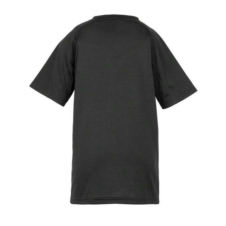 Spiro Impact Childrens/Kids Junior Performance Aircool T-Shirt - Black - View 2