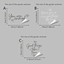 Simple And Inspiring Positive Energy Quotes Mirror Stickers, Double-Sided Visible PVC Electrostatic Adsorption Glass Stickers, Suitable For Bathroom Mirrors, Bedroom And Living Room Window Decoration. - Text Stickers - View 5
