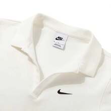 Nike New Women's Sportswear Knitted Collar Short Polo Shirt - White - View 8