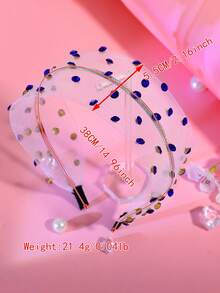 1pc Shiny Rhinestone Mesh Headband, Simple Hollow Wide Band, Holiday Party Casual Daily Women's Hair Accessory - Multicolor - View 8