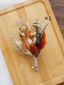 1/2/6/12/20pcs Boho Mini Artificial Flower Bouquet Set, Small Vase Tabletop Floral Decor, Envelope Gift Box Ornaments - Multicolor - View 9