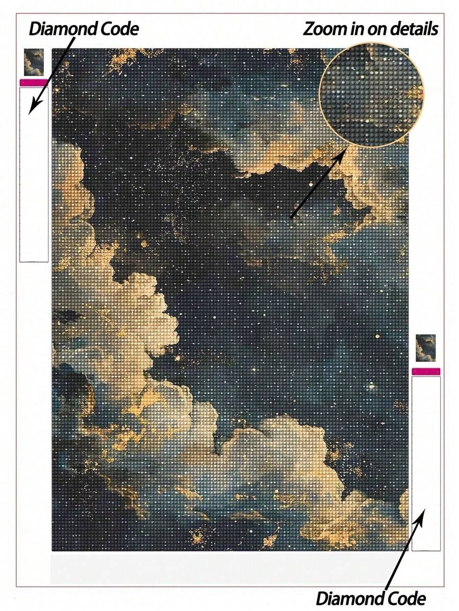 5D DIY 鑽石畫 | 宇宙星空鑽石畫套裝，手工裝飾繪畫，全鑽鑲嵌手工藝套件，培養 DIY 技巧與專注力
