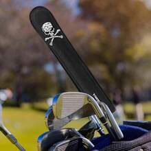 1PC Vintage Cracked Skull Crossbones Embroidered Golf Alignment Stick Cover, Sturdy PU Material, Universal Accessory For Men & Women - Multicolor - View 8