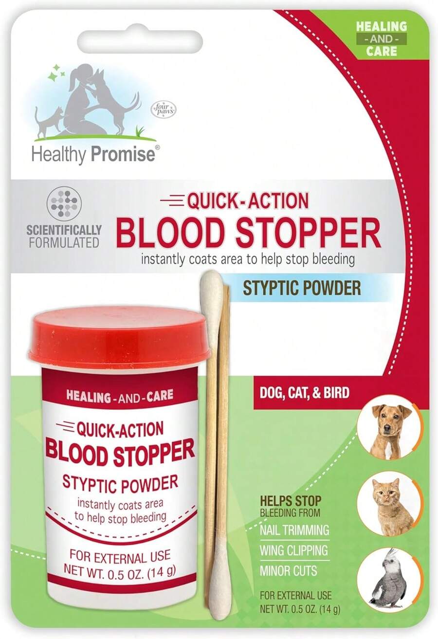 Four Paws Healthy Promise Quick Action Blood Stopper Styptic Powder For Dogs &Amp; Cats, 05 Ounces (Pack Of 1) - White - View 1