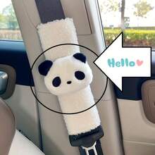 Bantalan Bahu Sabuk Pengaman Mobil Berbahan Panda - Aksesori Keselamatan yang Nyaman, Cocok untuk Semua Mobil, Dekorasi Interior Mobil - A - View 4