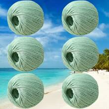 100g Hollow Yarn 2mm Linen Doll Handmade Crochet Knitting DIY Stiff Yarn For Bags And Hats - 6-pack - View 21