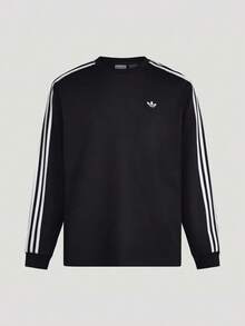 Adidas Originals Men's CALI TEE LS M Long Sleeve Knit Collarless T-Shirt TLC8314 - Black - View 2