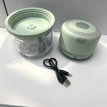 電動迷你食物切碎機-小型便攜式廚房電器,無線電動大蒜切碎機與迷你食物處理機,便攜式迷你食物處理機,可充電蔬菜攪拌機(輕量化設計,適用於堅果、辣椒、洋蔥)塑膠材質,蔬菜切碎攪拌機 - 彩色 - 查看 18