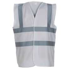 Yoko Unisex Adult Hi-Vis Waistcoat - White - View 2