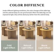 Coffee Table Natural Made Of Wood For Living Room - 自然的 - 查看 7