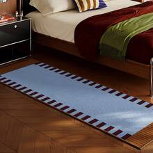 Manta de cachemira sintética a cuadros blanco y negro, manta de cuadros franceses para dormitorio, mesita de noche, alfombra de sofá de sala de estar, mesa de café, cojín de ventana larga - antideslizante, lavable a máquina, decoración de sala de estar, dormitorio, patio y jardín, tapete de poliéster, uso interior/exterior, rectangular, alfombra de sala de estar - Multicolor 10 - Ver 19