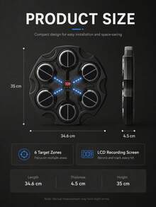 Smart Bluetooth Music Punching Machine, Wall-Mounted Music Punching Target With Rhythmic Lights, Interactive Punching Trainer For Adults And Children, Home Fitness Equipment For Fitness, Stress Relief And Reaction Training - Multicolor - View 10