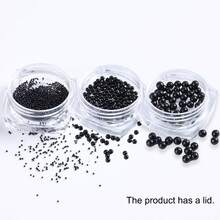 Mini Beaded Nail Art Decor, Black Resin Mini Beads, Large And Small Black Pearls, Y2K Punk Nail Art Design Nail Decoration, DIY Nail Salon Decor Accessories And Nail Supplies - Multicolor - View 14