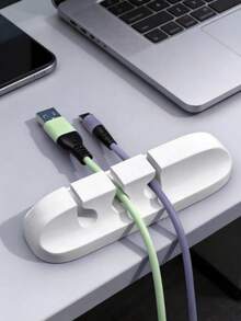 The New Cable Clips Feature Self-Adhesive Backing, Making It Convenient For Organizing Cables. They Can Accommodate USB Cables And Can Also Be Used As Cable Fixers For Desks, Cars, Homes And Offices Room Decor.Back To School Office - One Size Fits All - View 6