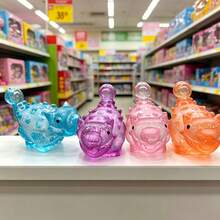 Juguete antiestrés de dinosaurio transparente con purpurina, de rebote lento, juguete de dinosaurio lindo para apretar y aliviar la presión, juguete de animal de gelatina transparente y brillante para apretar, regalo para fiesta infantil, recompensa de aula, decoración de escritorio en el hogar, juguete sensorial, adecuado para niños y niñas - Multicolor - Ver 8
