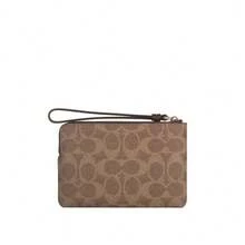 Coach Printed Ladies' Clutch Bag CW854IMXHE - 棕黃色拼棕CW854IMXHE - 查看 5