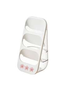 3-Layer Slanted Sakura Decorative Storage Box, Multi-Color Transparent Layered Stationery & Cosmetic Dual-Use Organizer, Matte Shell With Clear Visible Sides, 3-Layer Slanted Partition Independent Storage, Front 3D Sakura Sticker Soft Design, Multi-Color Options Suitable For Office Workers, Students, Home Kitchen Organization - Multicolor - View 13