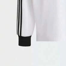 Adidas Clover Men's Comfortable Minimalist Versatile Breathable Casual Sports Long Sleeve Polo Shirt - White/Black - View 7