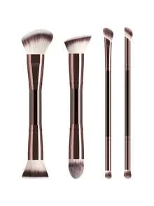 ronshadow Set 6 Kuas Makeup Dua Ujung, Dirancang untuk Pemula, Mencakup Riasan Wajah dan Mata, Kuas Multifungsi untuk Bedak, Perona Pipi, Alas Bedak, Kontur, Perona Mata, dan Concealer, Bulu Halus Gradien, Tidak Menyerap - MultiWarna - View 19