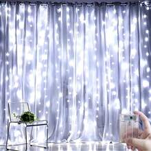 Battery Powered Fairy Curtain Lights, String Lights For Yard, Background Wall Decoration, Suitable For Wedding, Christmas, Halloween, Party, Holiday Lighting, Camping Decoration, Patio Decoration, Home Lighting, Room Decoration, Garden Decoration, 8 Lighting Modes, 100/200/300/600LED, Outdoor String Lights, All Season Use, 4 Colors Optional Bedroom Curtain Lights - Battery Box Curtain Light String - View 9