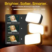 800mAh Portable Fill Light XJ-98 For OSMO Pocket 3, Mini Rechargeable Video Selfie Lamp - Black - View 4