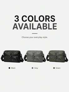 Men's Japanese Minimalist Crossbody Shoulder Bag, High-End Casual Commute Travel Daily Large Capacity Messenger Bag - Multicolor - View 8
