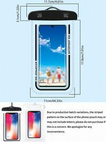 2pcs/Set Waterproof Diving Phone Pouch, Touchscreen Sealed Swimming Dust-Proof Shock-Proof Rain-Proof Floating Portable Phone Case - Multicolor - View 7