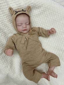 18 Inch Sam Reborn Doll Hand-Painted Colored Hair Closed Eyes Design Vinyl And Fabric Body With Feeding Bottle And Pacifier Ideal Gift For Children's Birthday Party - Reborn Doll - View 4