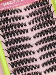 Ayrmilla Bulu Mata Palsu Rubah 80P Berbentuk Duri dan Berkelompok, Bulu Mata Ekstensi DIY Tipis, Tajam, dan Bersegmen, Dilengkapi dengan Pinset dan Kuas (Hadiah) - D - View 4