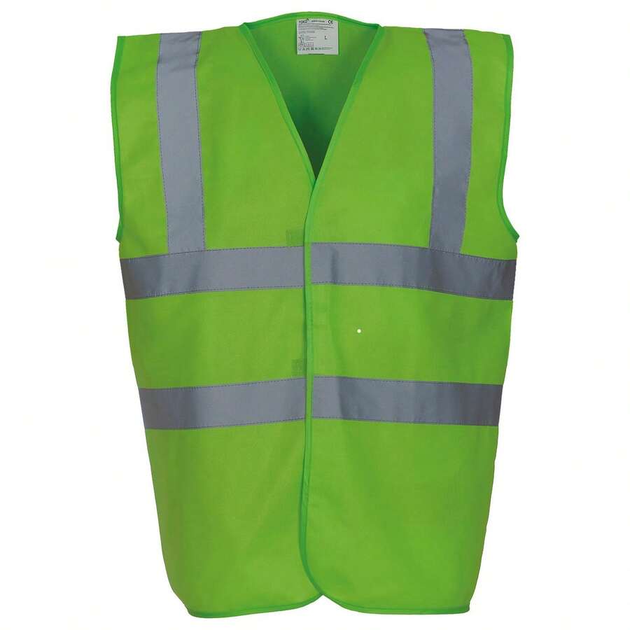 Yoko Unisex Adult Hi-Vis Waistcoat - Lime - View 1