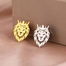 1 Lion Men's Brooch Casual Party Costume Accessory Groom's Wedding Suit Accessory Birthday Gift - Multicolor - View 4