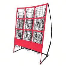 Indoor And Outdoor Baseball Practice Nets, Baseball Training Nets - Black and Red - View 5