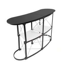 Countertops Pull-Out Promotion Table 130*40*90CM - Black and White - View 6