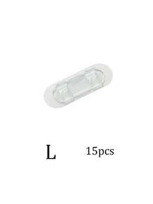 5/15/20pcs No-Drill Cable Clips, Socket Cable Network Cable Data Cable Fixing Clips, Self-Adhesive Network Cable Organizer, Cable Clips, No-Nail Organizer - Clear - View 8