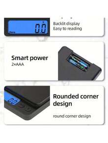 1 pieza Balanza digital de alta precisión de 0.1g, báscula portátil de bolsillo multifunción de 3kg con pantalla HD, unidades múltiples para joyería, café, té y repostería (requiere pilas AAA, no incluidas) - Multicolor - Ver 6